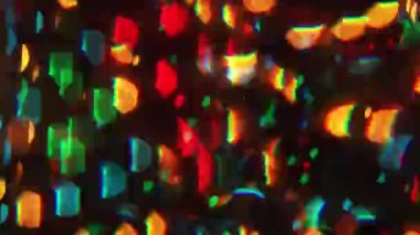 Çok renkli bulanıklık bokeh kristal prizma ışık soyut arka plan. 001. 4k