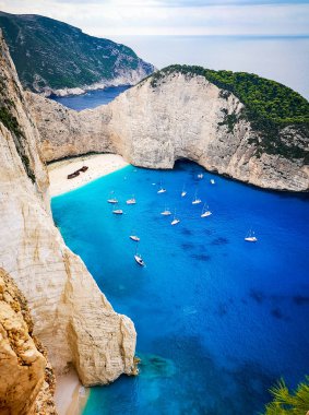 Navagio plaj Zakinf Greese yaz