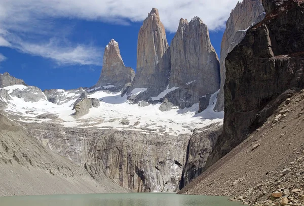 Torres Paine Laguna Parque Nacional Torres Del Paine Patagonia Chilena —  Fotos de Stock