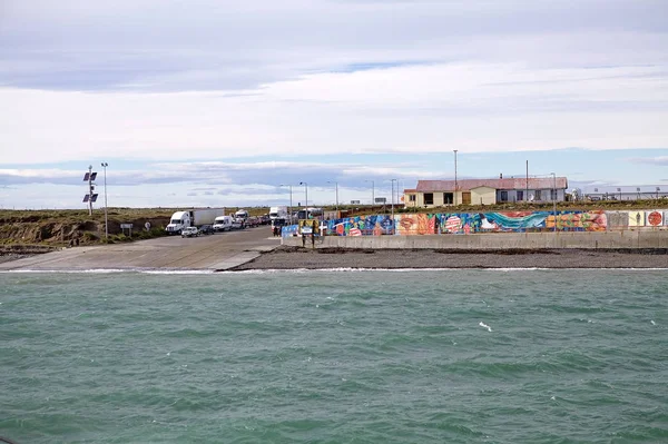 Σταθμός Φέρι Μποτ Στο Bahia Azul Στο Tierra Del Fuego — Φωτογραφία Αρχείου