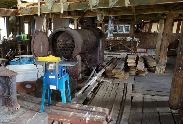 Interieur Van Een Oude Gebouw Estancia Haarberton Beagle Kanaal Tierra — Stockfoto