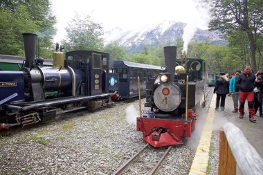 Güney Fuegian tren veya tren Tierra del Fuego, Arjantin için dünyanın sonu. Bu aslında hapishane Ushuaia özel olarak kereste taşımak için hizmet için navlun çizgi olarak inşa edilmiştir. Şimdi T bir miras tren çalışır