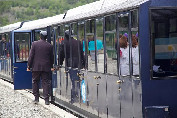 Den Södra Eldsländaren Järnväg Eller Tåg Från Slutet Världen Eldslandet — Stockfoto