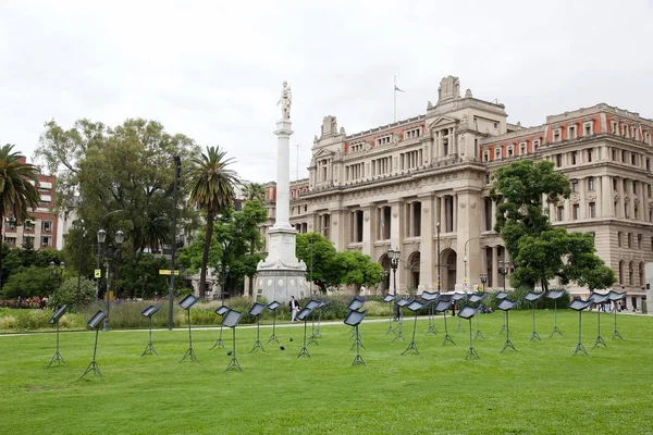 Lavalle Placu Buenos Aires Argentyna Kolumna Witryny Pałacu Sprawiedliwości Sądu — Zdjęcie stockowe