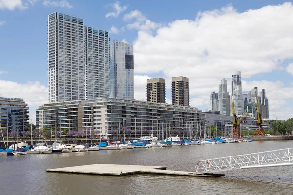 stock image New residential buildings and recycled warehouses made in elegant houses in Puerto Madero in Buenos Aires, Argentina.