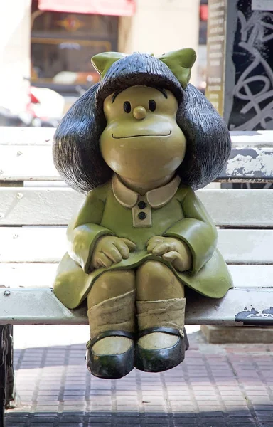 Mafalda Standbeeld San Telmo Buenos Aires Argentinië Mafalda Een Argentijnse — Stockfoto