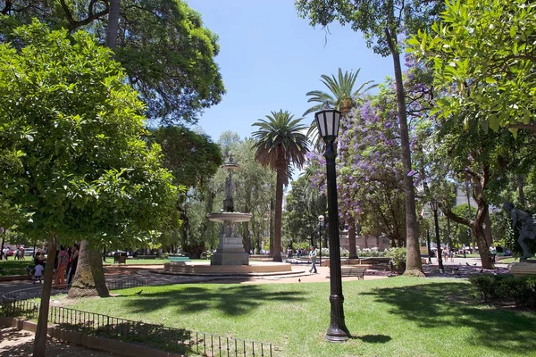 Garden at the Ninth of July Plaza in Salta, Argentina — Stock Photo, Image