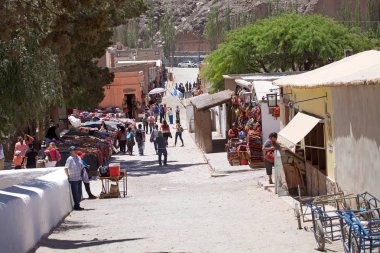 Purmamarca tekstil pazarı, Jujuy Province, Arjantin
