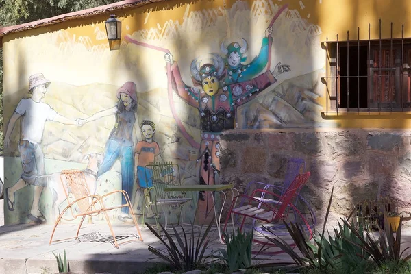 Murale nel villaggio di Uquia, provincia di Jujuy, Argentina — Foto Stock