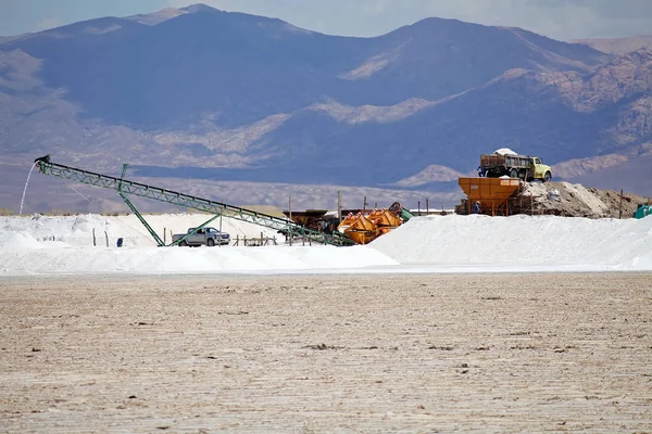 Salinas Grandes in het noordwesten van Argentinië in de provincies Salta en Jujuy — Stockfoto