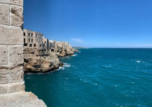 Polignano Ett Sto Apulien Italien Det Stad Södra Italien Vid — Stockfoto