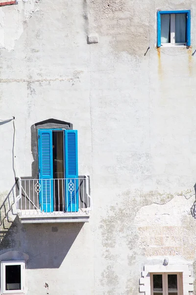 Деталі Будинку Бастіоні Санто Стефано Поліньяно Морем Апулія Італія Місто — стокове фото