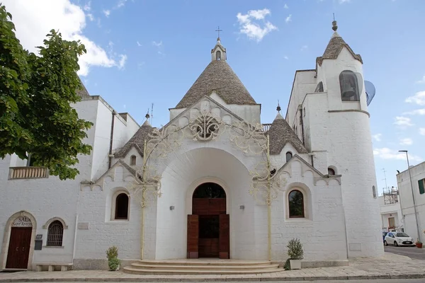 Iglesia Alberobello Apulia Italia Iglesia Del Trullo San Antonio Del — Foto de Stock