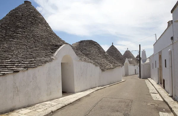 Trullo Por Calle Rione Aia Piccola Alberobello Apulia Italia Alberobello — Foto de Stock