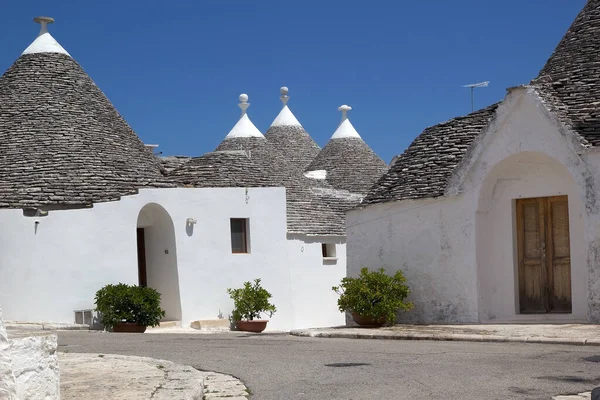 Der Trullo Auf Der Straße Von Alberobello Apulien Italien Alberobello — Stockfoto