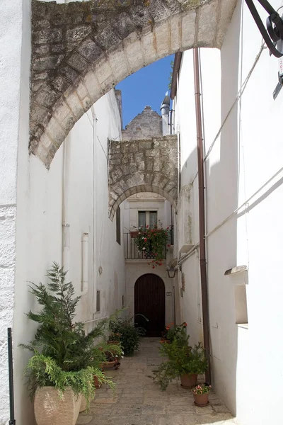 Locorotondo Street Center Apulia Italy Locorotondo Located South East Murgia — Stock Photo, Image