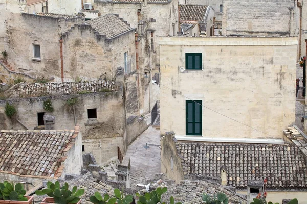 Sassi Matera Matera Italy Сассі Матери Два Райони Сассо Кавеосо — стокове фото