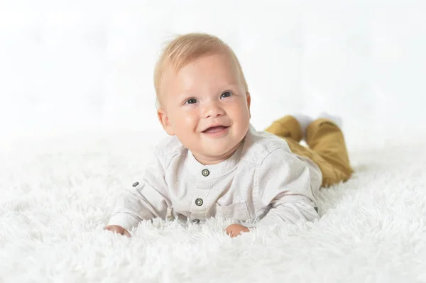 Vacker Söt Baby Boy Studio — Stockfoto