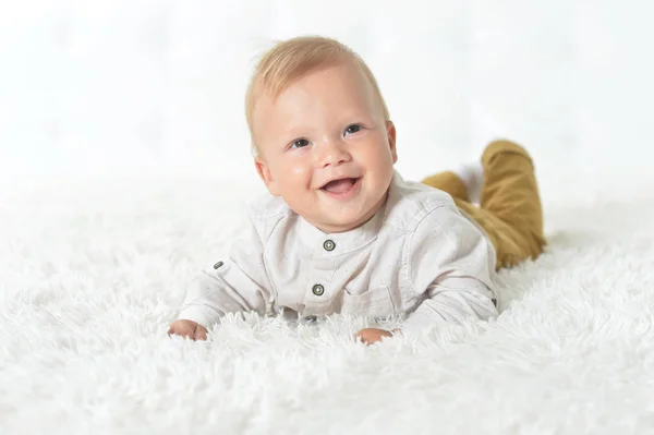 Vacker Söt Baby Boy Studio — Stockfoto