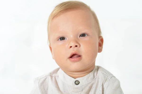 Vacker Söt Baby Boy Studio — Stockfoto