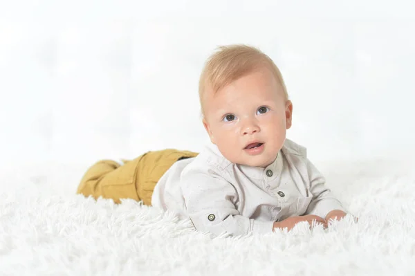 Vacker Söt Baby Boy Studio — Stockfoto