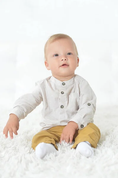 Schöne Süße Baby Junge Studio — Stockfoto