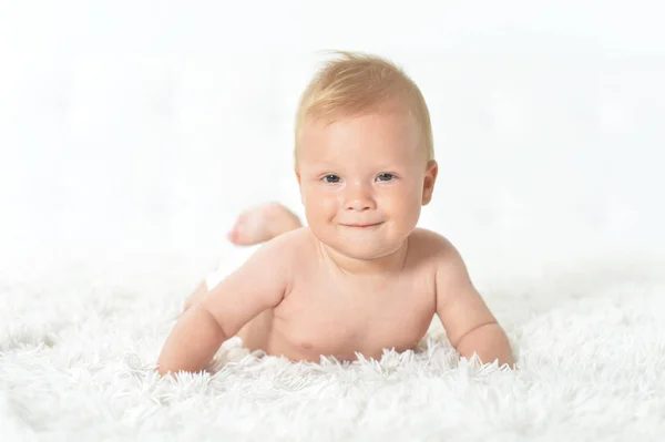 Vacker Söt Baby Boy Studio — Stockfoto