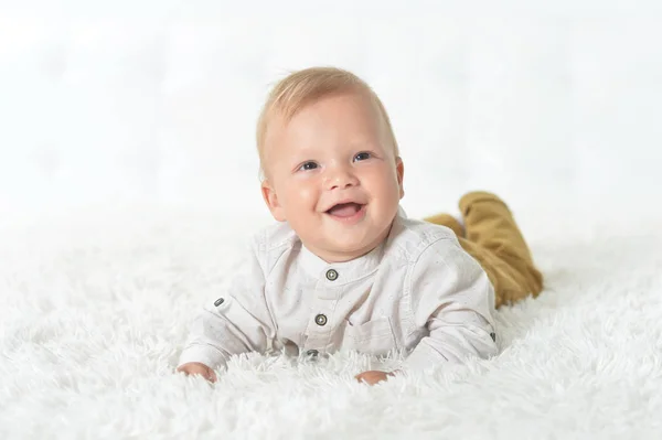 Schöne Süße Baby Junge Studio — Stockfoto