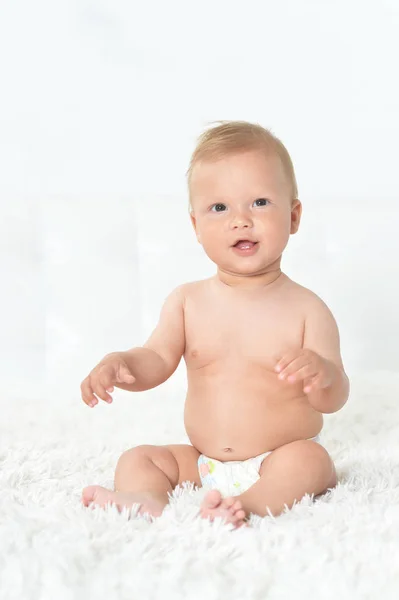 Hermoso Lindo Bebé Niño Estudio —  Fotos de Stock