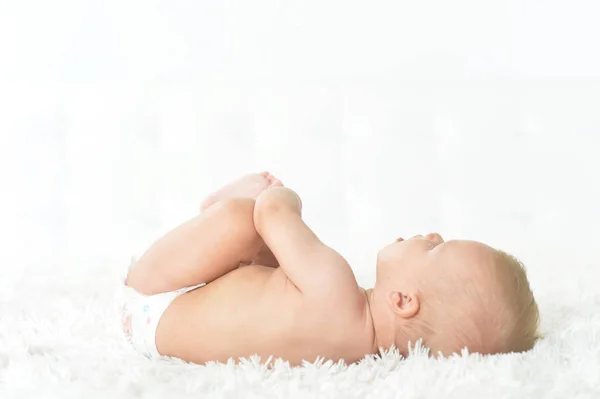 Lindo Bonito Bebê Menino Estúdio — Fotografia de Stock