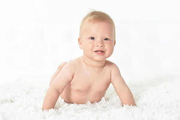 Hermoso Lindo Bebé Niño Estudio —  Fotos de Stock