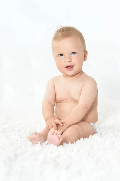 Hermoso Lindo Bebé Niño Estudio — Foto de Stock