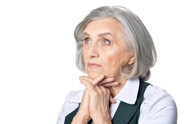 Serious senior woman — Stock Photo, Image