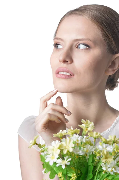 Close up portrait of beautiful young woman — Stock Photo, Image