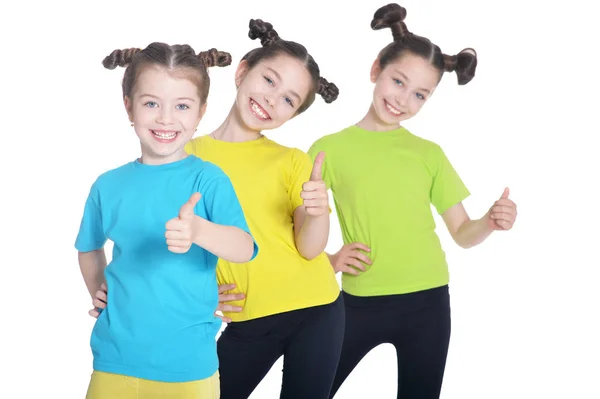 Portrait of cute little girls posing — Stock Photo, Image