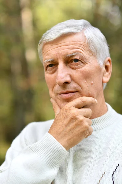 Tänkande senior mannen — Stockfoto