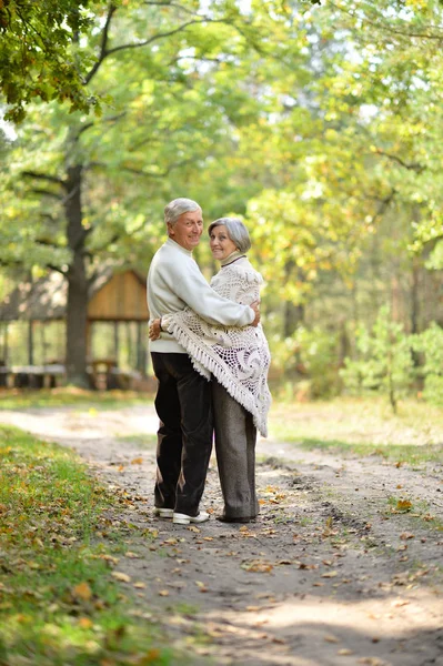 Casal velho no parque — Fotografia de Stock