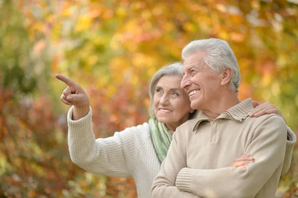 Idősebb pár átölelve — Stock Fotó