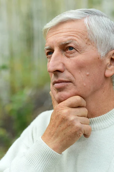 Elderly man in park — Stock Photo, Image