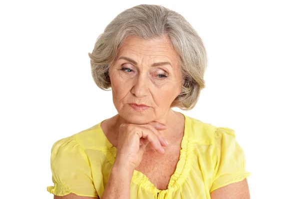 Retrato de mujer mayor hermosa — Foto de Stock