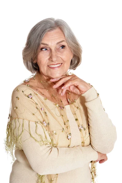 Portret van mooie oudere vrouw — Stockfoto
