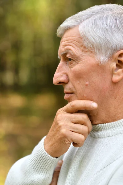 Thinking senior man — Stock Photo, Image