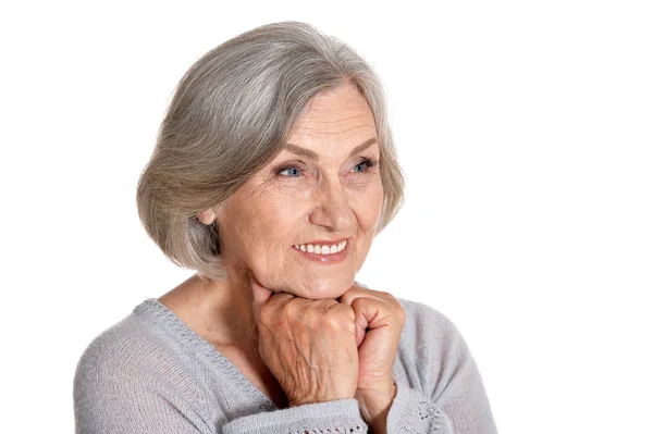 Retrato de mujer mayor hermosa — Foto de Stock