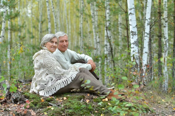 公園で老夫婦 — ストック写真