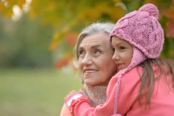 Happy grandmother and granddaughter — Stock Photo, Image