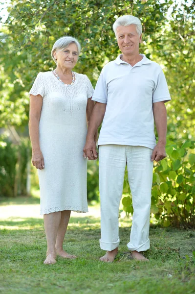 Mature couple on nature — Stock Photo, Image