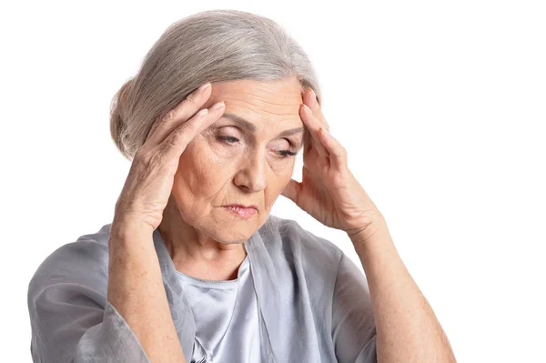 Beautiful sad elderly woman — Stock Photo, Image