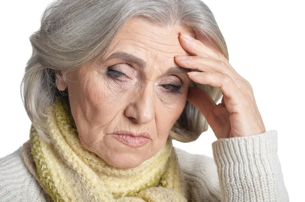 疲れている年配の女性 — ストック写真
