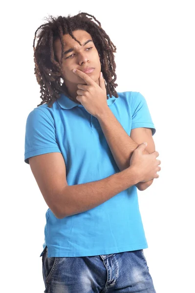 Guapo Joven Posando Sobre Fondo Blanco —  Fotos de Stock