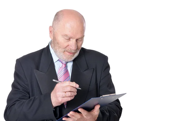 Portrait of Elderly  businessman — Stock Photo, Image